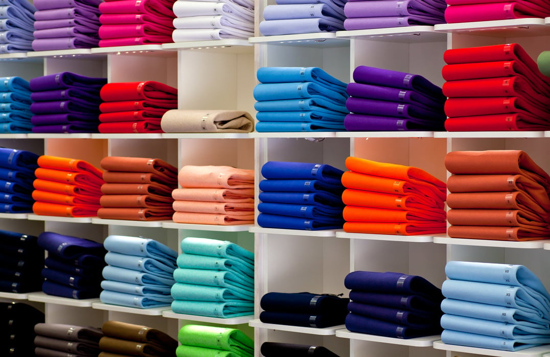 Shirts, clothes shop